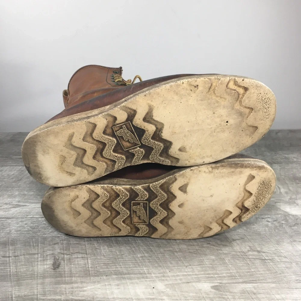 Classic Red Wing Heritage 877 8-Inch Moc Toe Leather Work Mens Boots Size 8 D